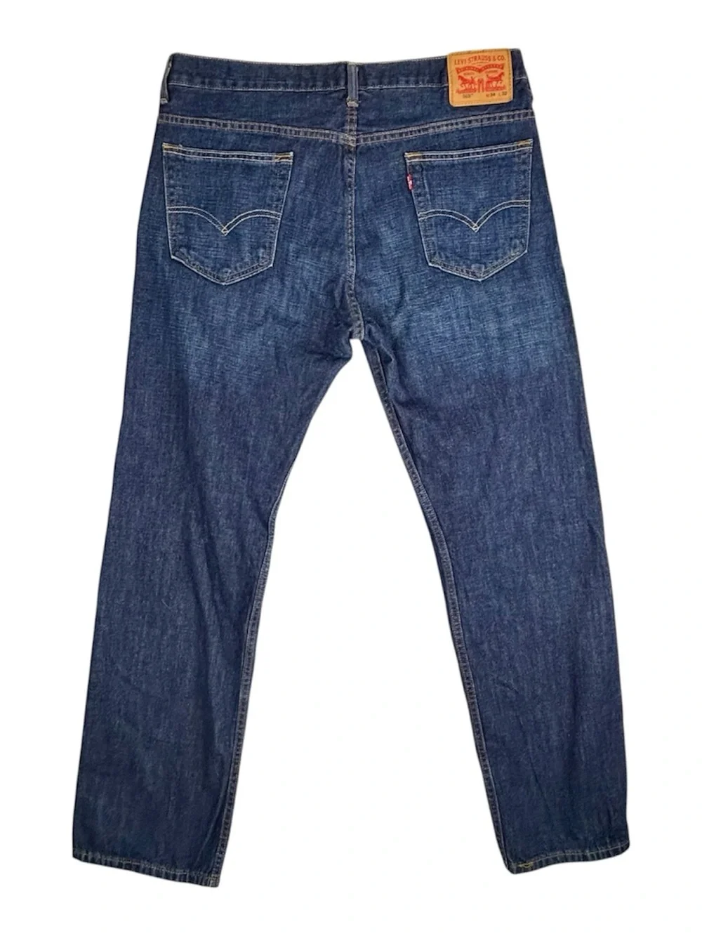Levi's 569 Jeans Mens 34X32 (Fit 34X33) Blue Loose Straight Denim Relaxed Baggy